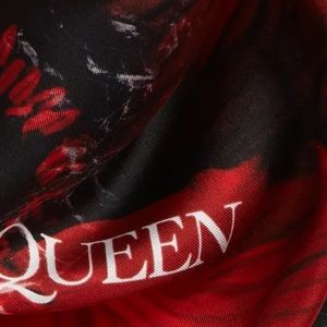 ALEXANDER MCQUEEN Exploded Poppy Print Silk Scarf
